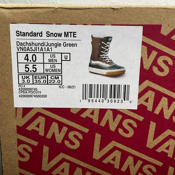 Vans Brown and Green Winter Boots - Picture 6 of 6